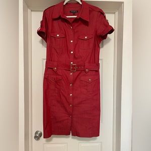 Sharagona Belted Denim Dress